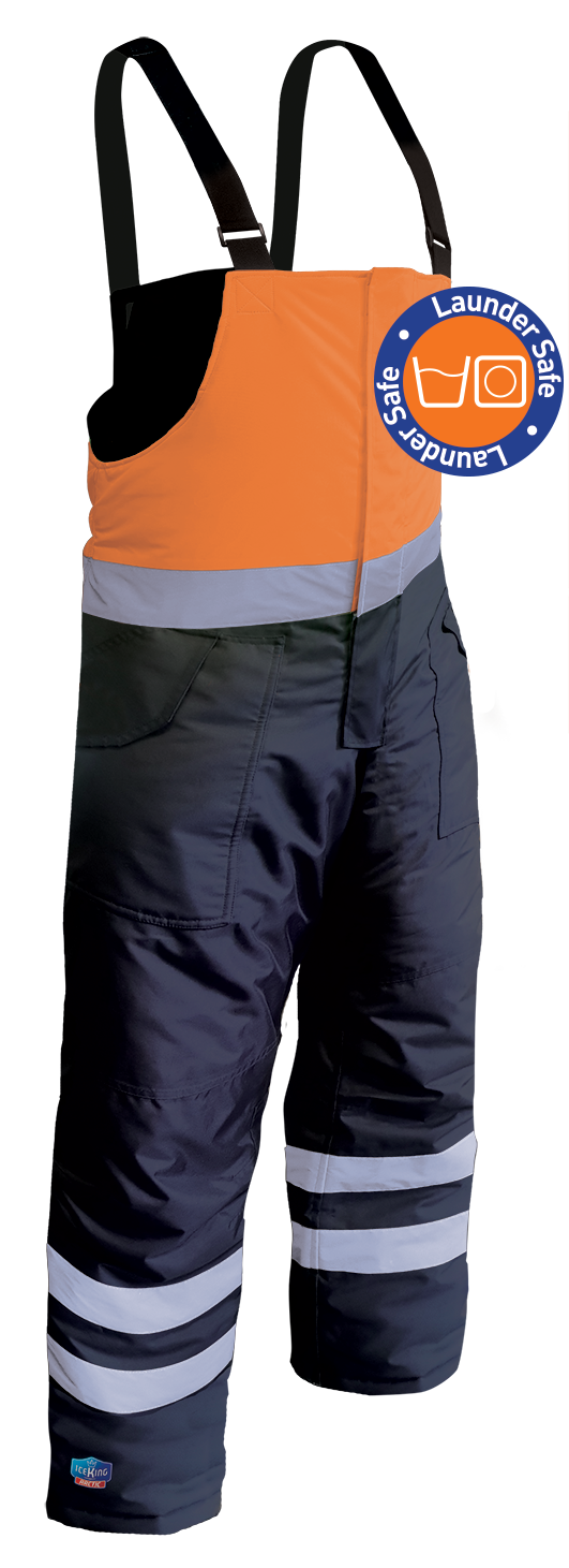 IceKing Orange/Navy Launderable Bib Pant