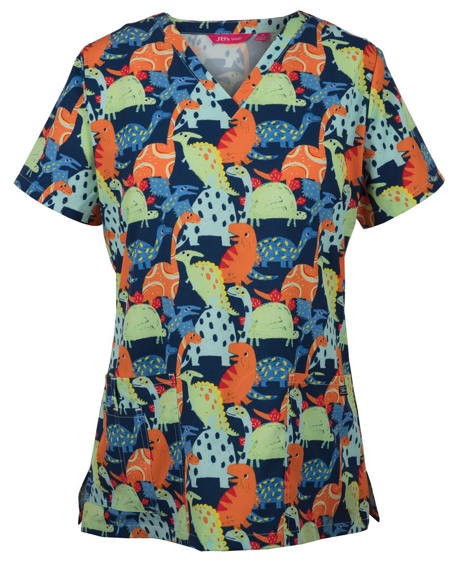 JB's Ladies Scrub Top Printed 4STP1