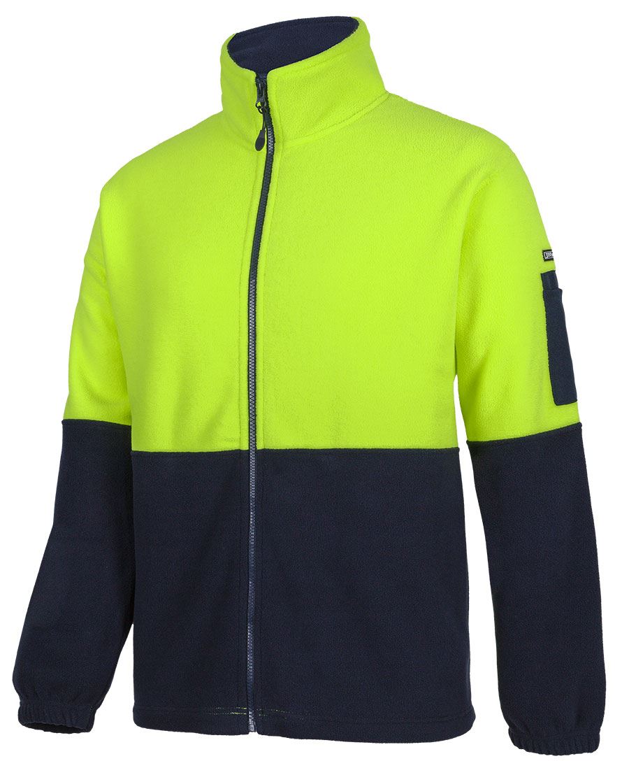 JBs Wear Hi Vis Full ZIp Polar Fleece 6HVPE