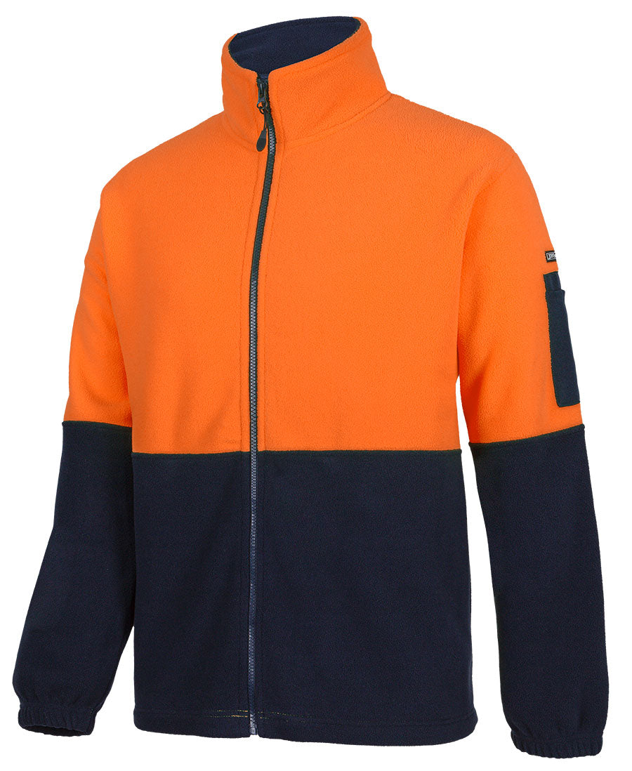 JBs Wear Hi Vis Full ZIp Polar Fleece 6HVPE