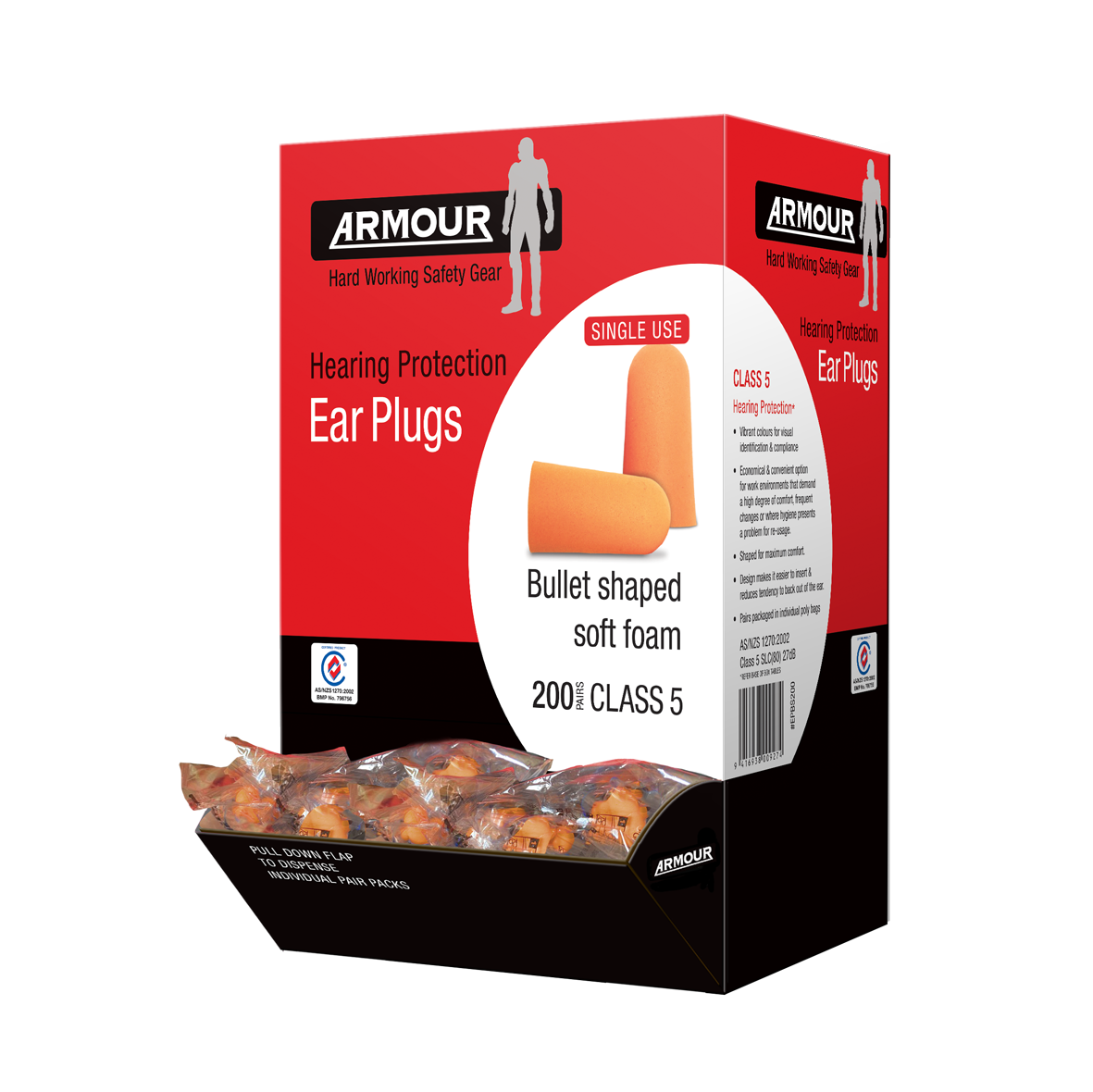 Armour Bullet Ear Plug Uncorded - Class 5 | EPS200
