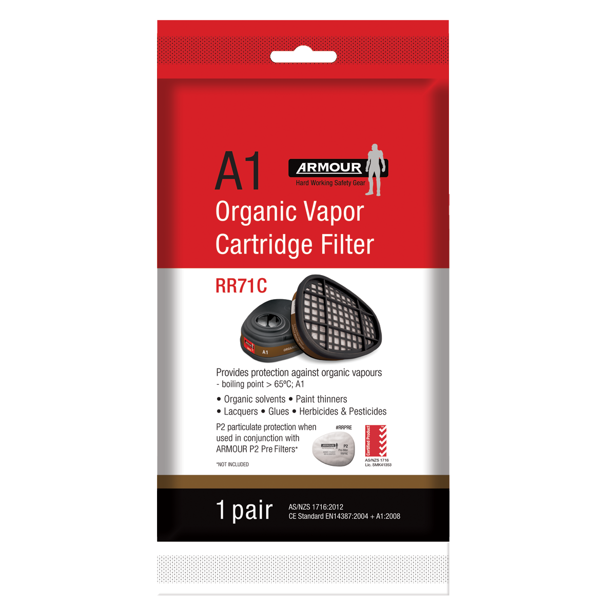 Armour Organic Vapor Cartridge - A1 | RR71C