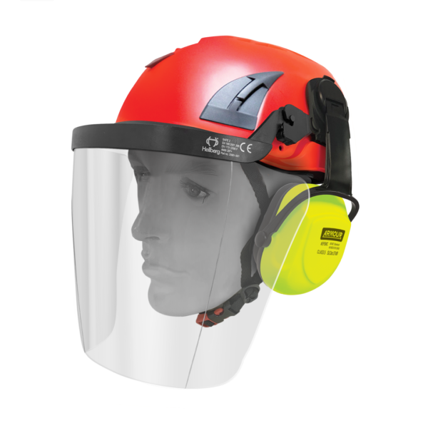 Armour | Hellberg Climbing Helmet Earmuff & Clear Visor Kit - EN12492 | HPHFCKCV