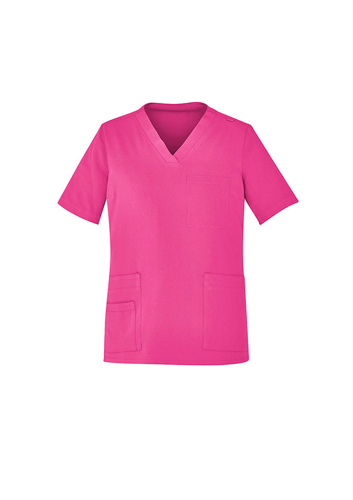 Unisex Pink V-Neck Scrub Top CST250US
