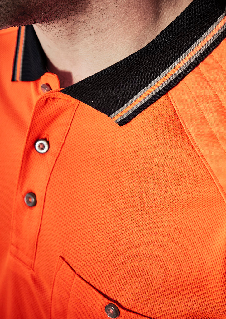 Syzmik | Mens Hi Vis Reinforced Squad Short Sleeve Polo | ZH465