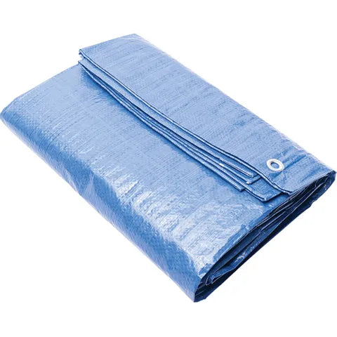 3m x 4m Tarpaulin for Emergency Shelter (Red on other side for visibility)