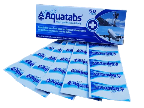 Water Purification Tablets pack of 10 or 50