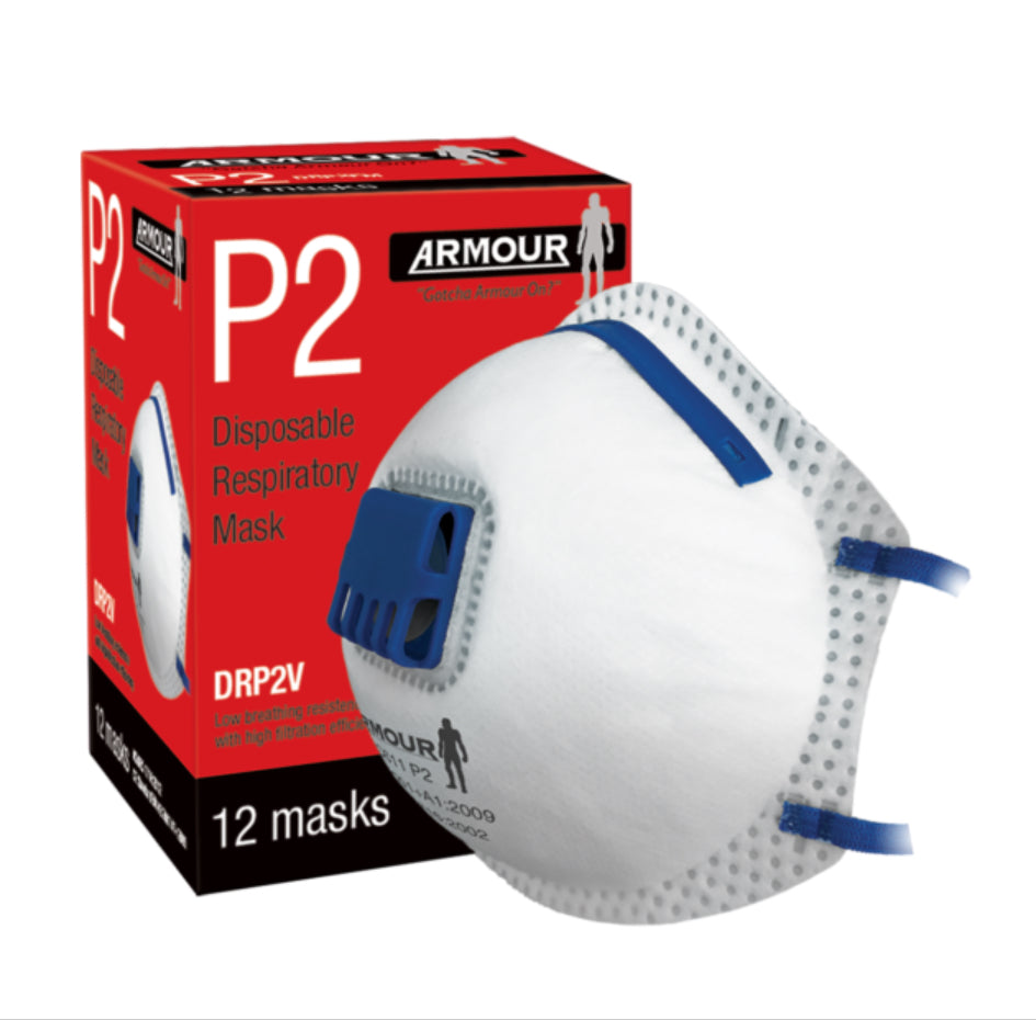Armour Disposable Respirator Valve Mask - P2 | DMP2V