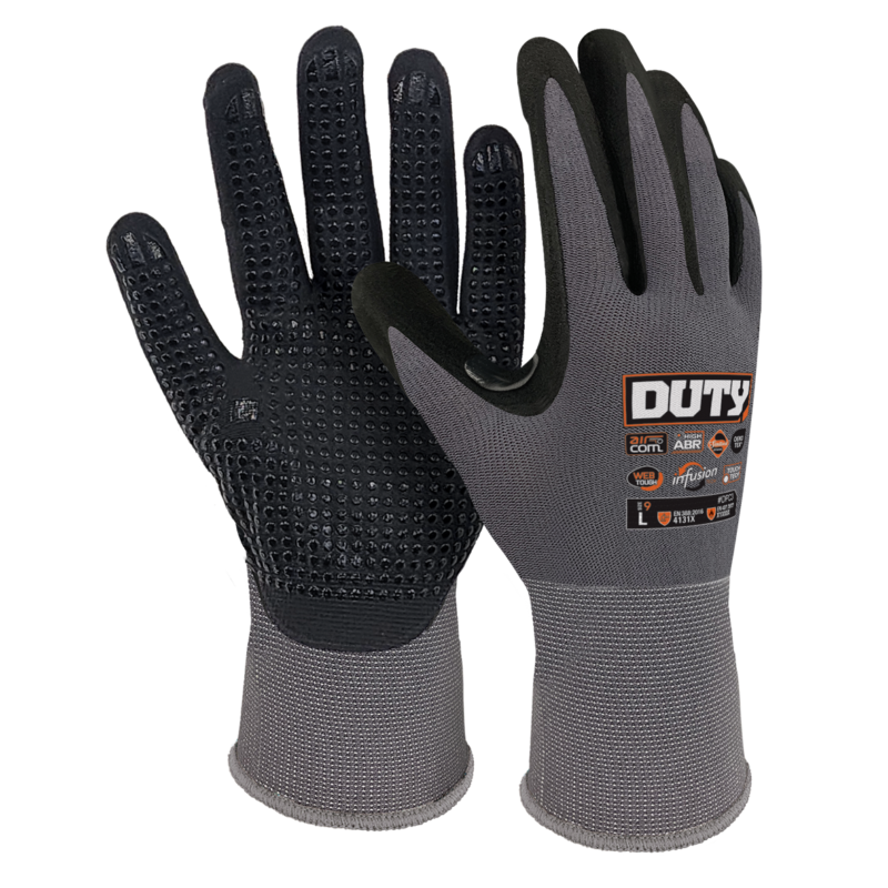 Duty Infusion Palm Coat Dot Grip Glove | Pack of 12 | DPCD