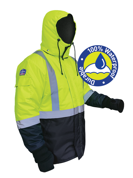IceKing Yellow/Navy Waterproof Jacket | FGIKYNJ