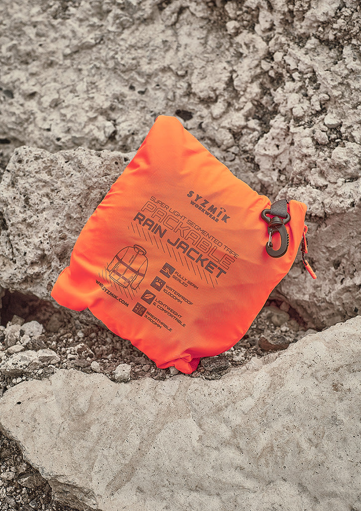 Lightweight packable hi vis jacket Syzmik Workwear