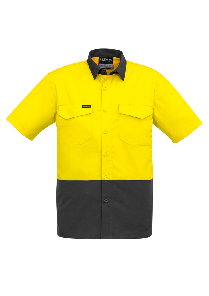 Syzmik | Mens Rugged Cooling Hi Vis Short Sleeve Shirt | ZW815