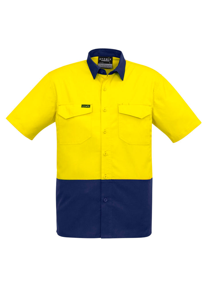 Syzmik | Mens Rugged Cooling Hi Vis Short Sleeve Shirt | ZW815