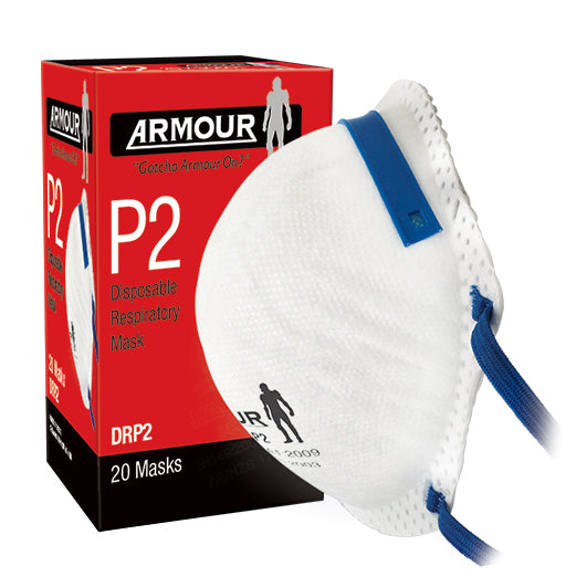 Armour Disposable Respirator Non Valve Mask - P2 | DMP2 | Box of 20 Masks
