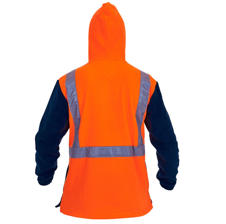 Hi-Vis D/N Polar Fleece 1/2 Zip Hoodie | PCF1017-FLOR