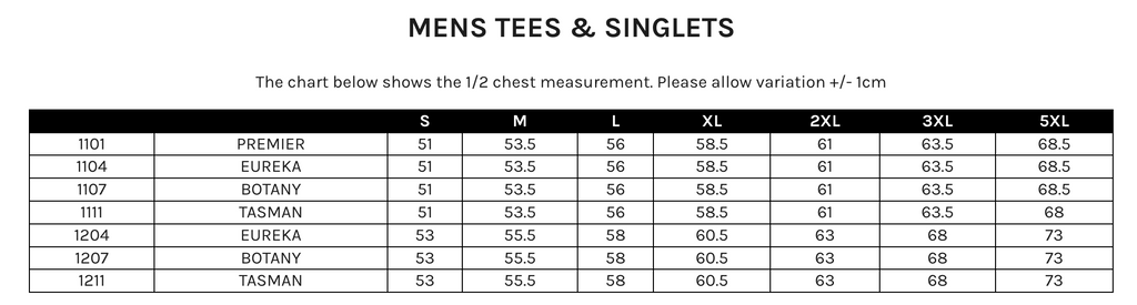 Aussie Pacific | Tasman Mens Singlets | 1111