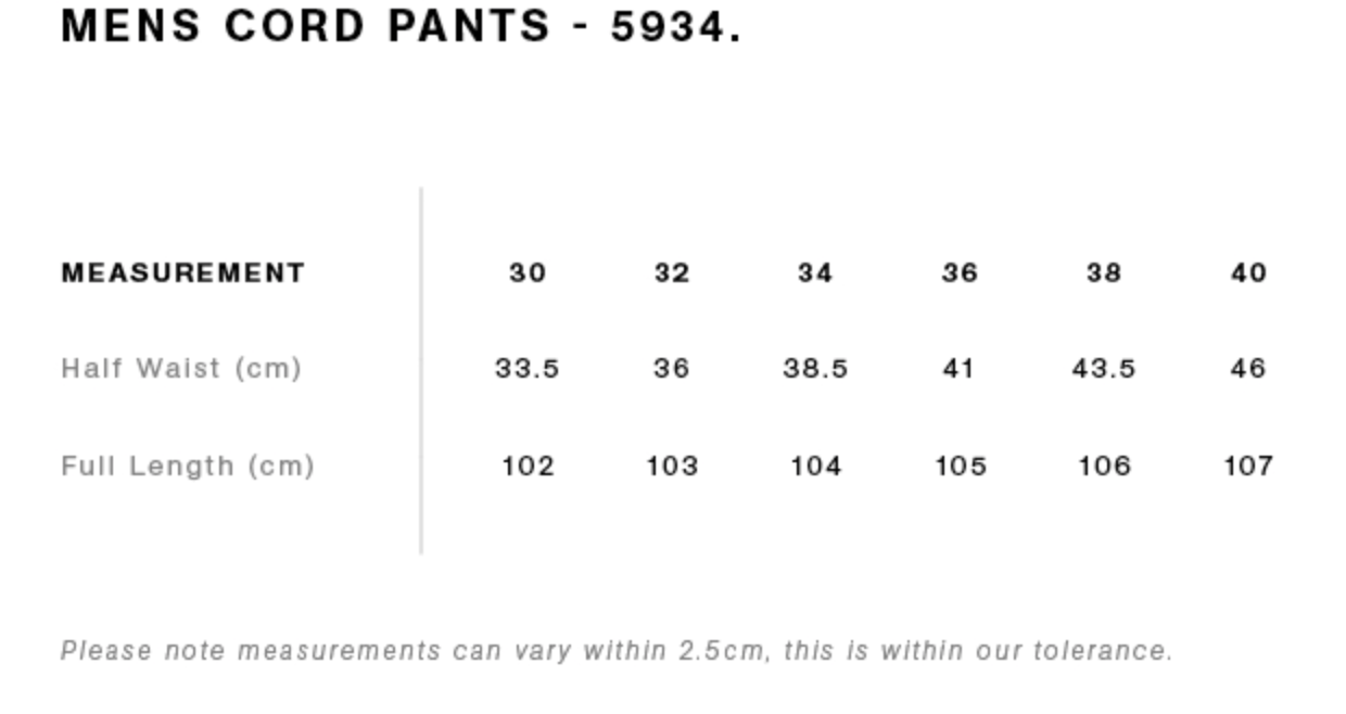 AS Colour | Cord Pants | 5934
