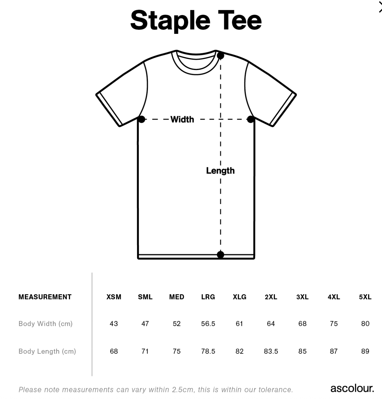 AS Colour | Staple Tee | 5001