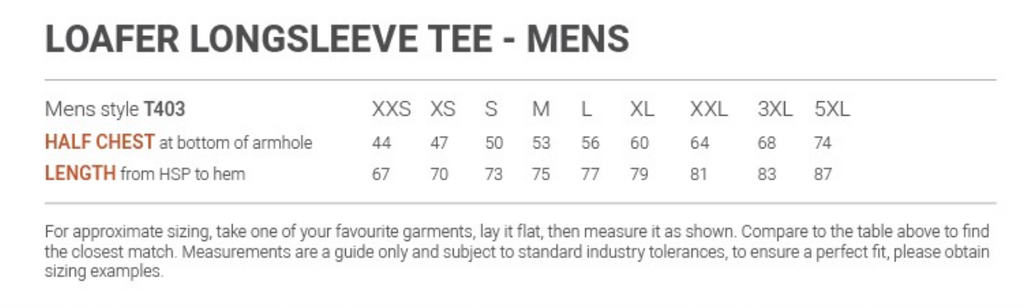 Cloke | Loafer Long Sleeve Tee - Mens Style | T403 (Heavyweight)