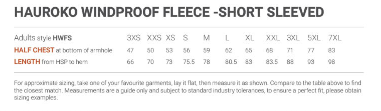 Cloke | Short Sleeved - Hauroko Windproof Fleece Style | HWFS