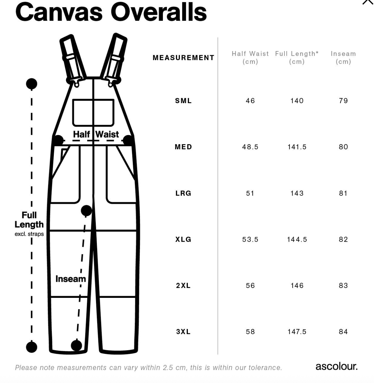 AS Colour | Canvas Overalls | 5980