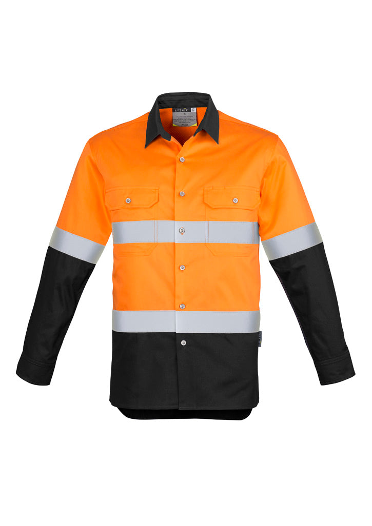 Syzmik | Mens Industrial Long Sleeve Shirt - Hoop Taped | ZW123