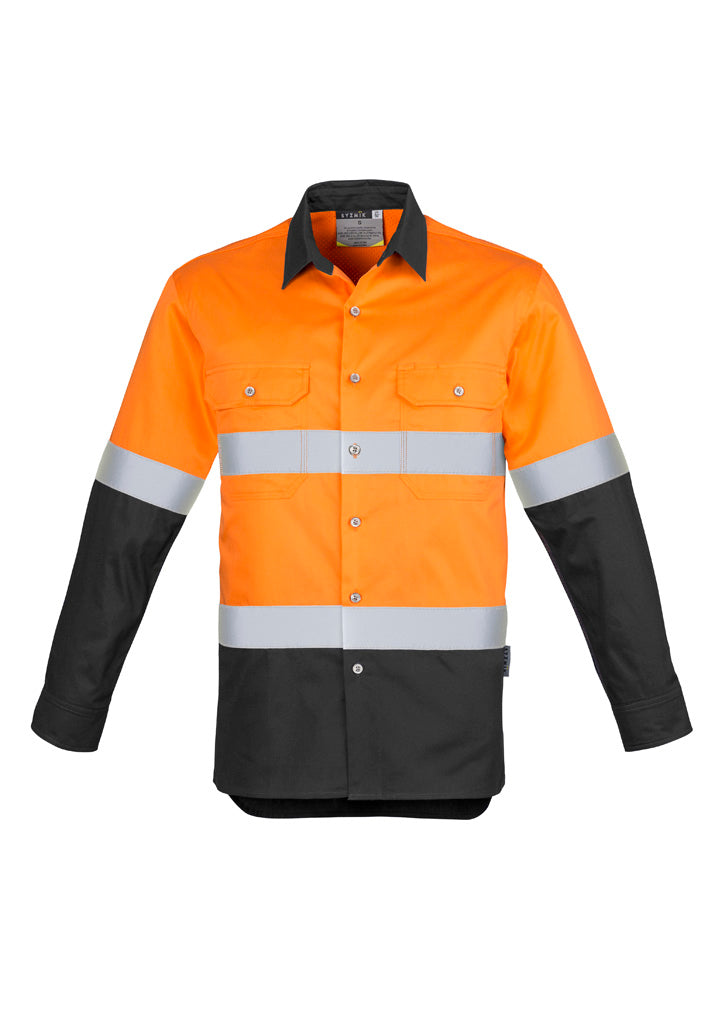 Syzmik | Mens Industrial Long Sleeve Shirt - Hoop Taped | ZW123