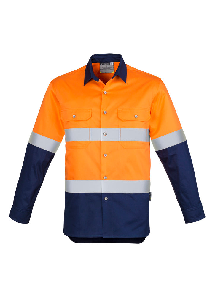 Syzmik | Mens Industrial Long Sleeve Shirt - Hoop Taped | ZW123