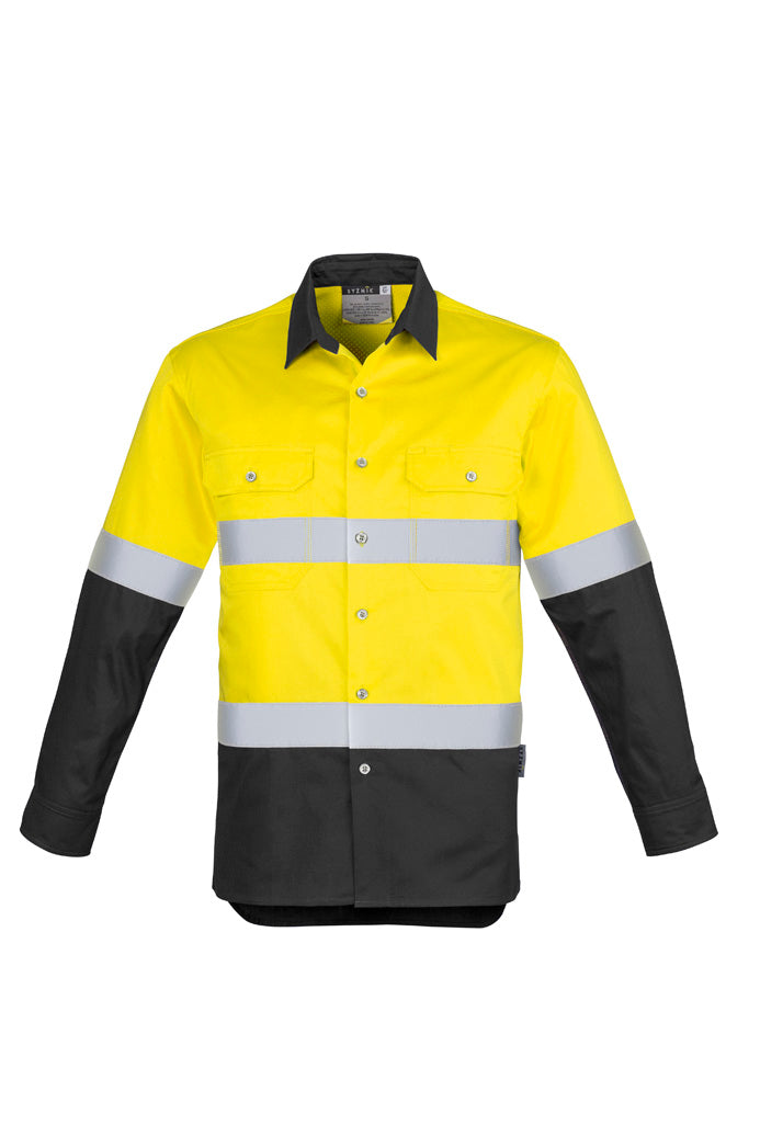 Syzmik | Mens Industrial Long Sleeve Shirt - Hoop Taped | ZW123
