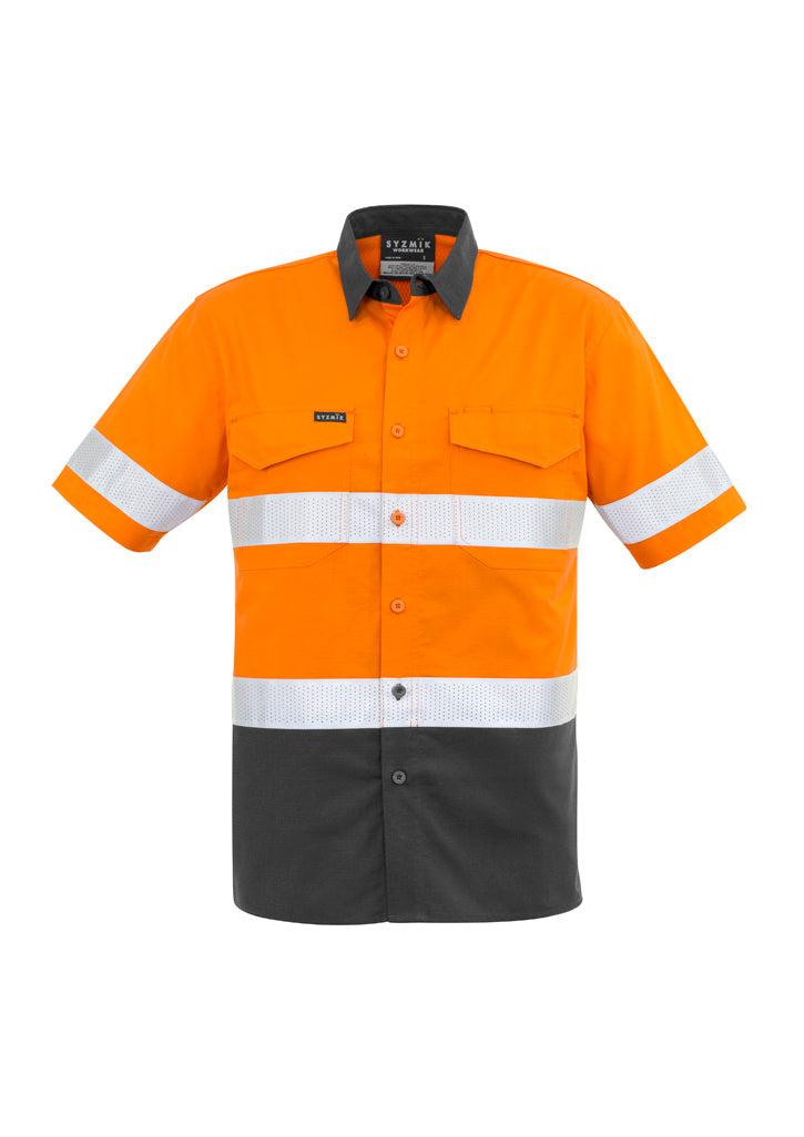 Syzmik | Mens Rugged Cooling Hi Vis Taped Short Sleeve Shirt | ZW835