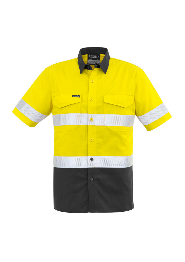 Syzmik | Mens Rugged Cooling Hi Vis Taped Short Sleeve Shirt | ZW835