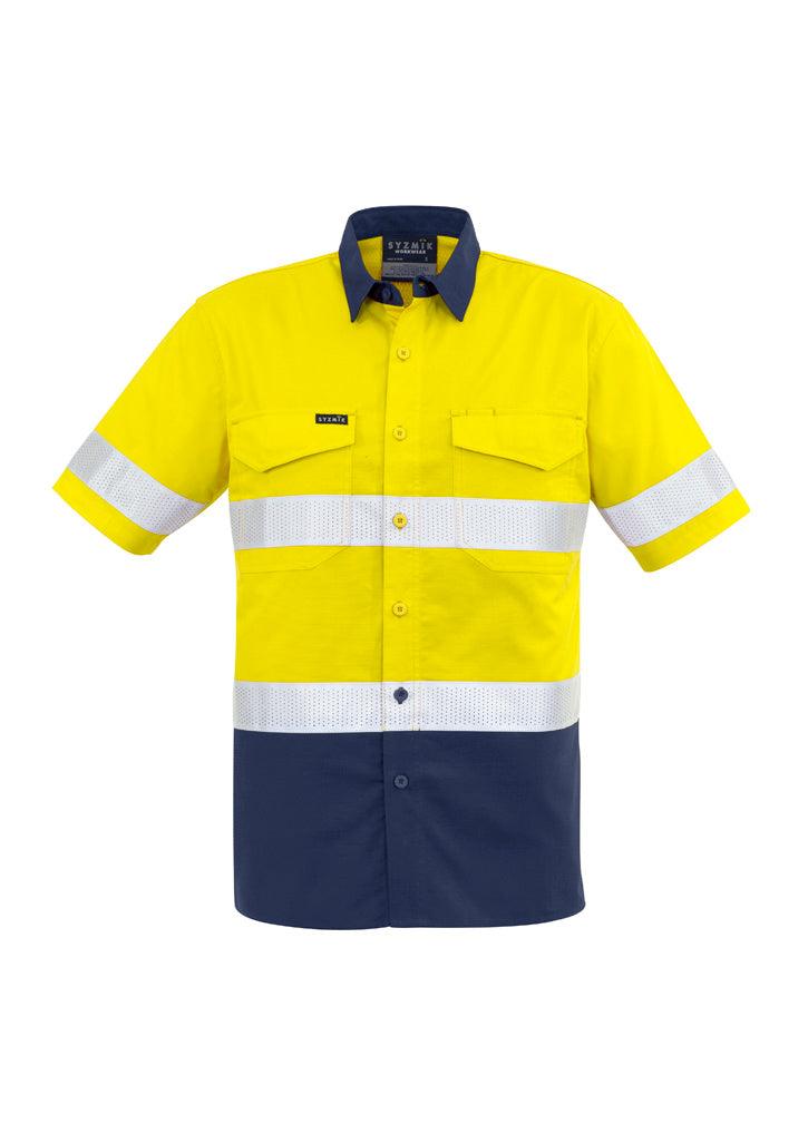 Syzmik | Mens Rugged Cooling Hi Vis Taped Short Sleeve Shirt | ZW835