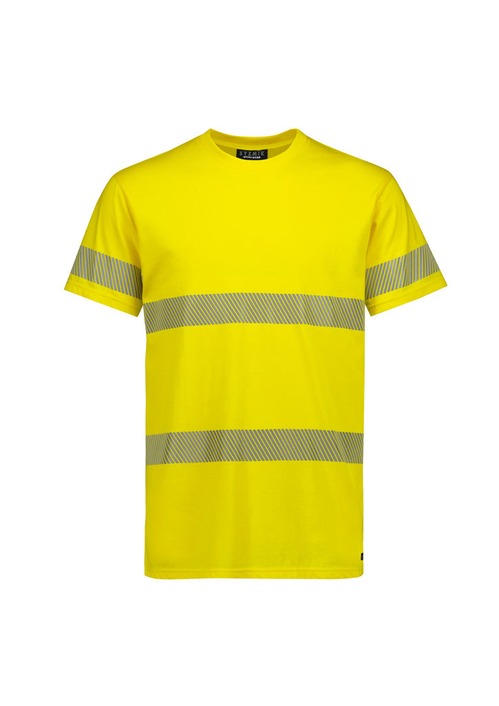 Syzmik Mens Hi Vis Segmented Tape Cotton Tee