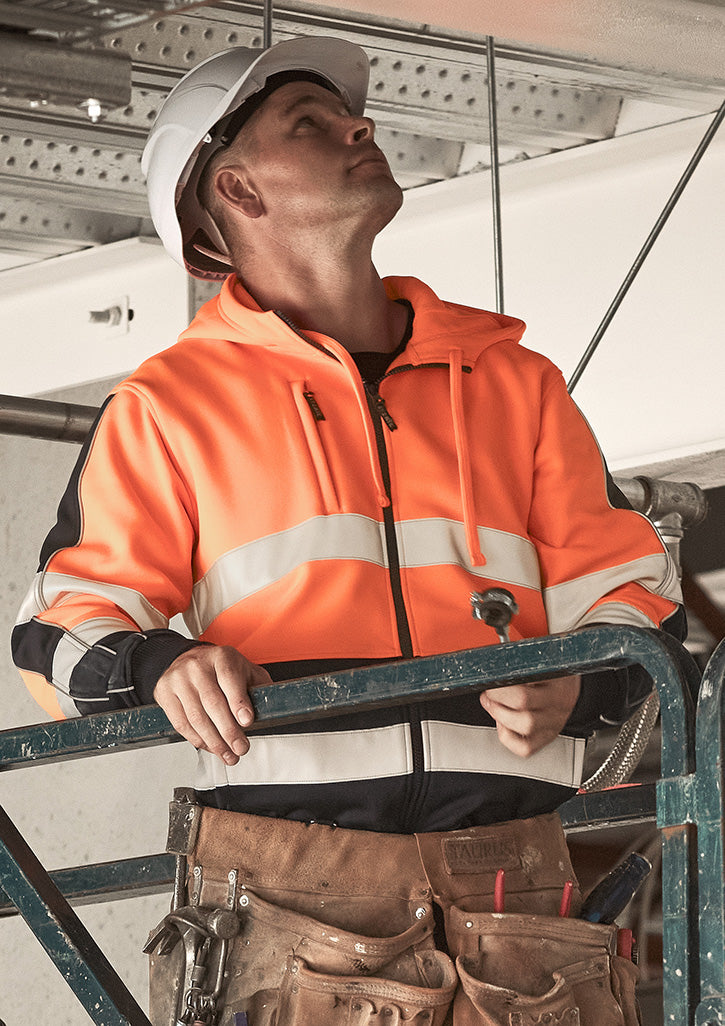 Syzmik Unisex Hi Vis Full Zip Stretch Taped Hoodie orange
