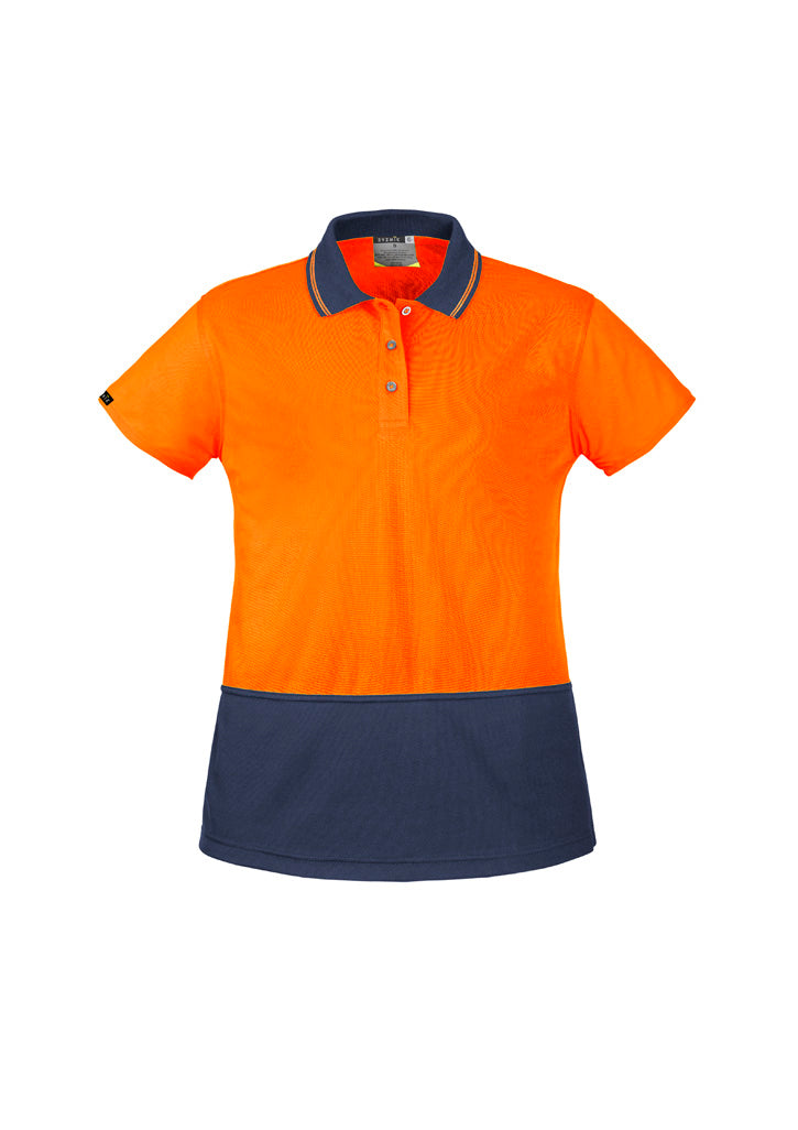 Syzmik Womens Hi Vis Basic Short Sleeve Polo orange