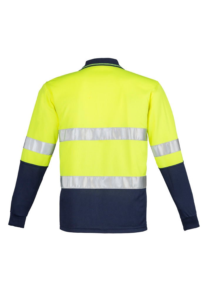 Syzmik Workwear Mens Hi Vis Spliced Long Sleeve Polo - Hoop Taped