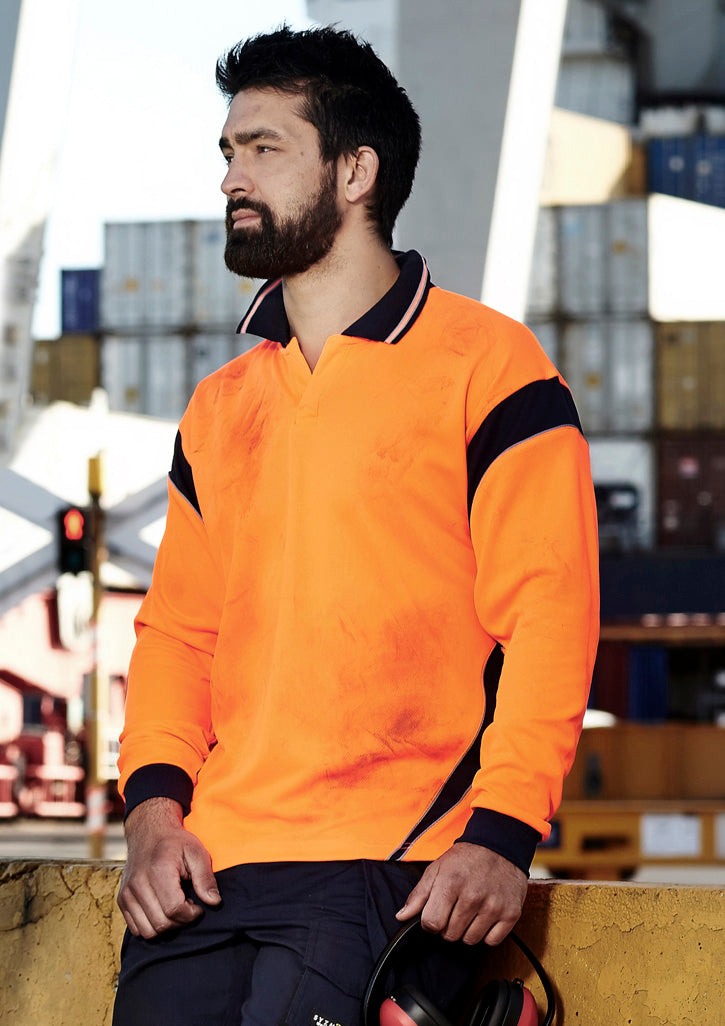 Syzmik Workwear Mens Hi Vis Squad L/S Polo 