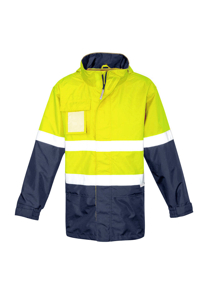 Syzmik Workwear Mens Hi Vis Ultralite Waterproof Jacket yellow/navy