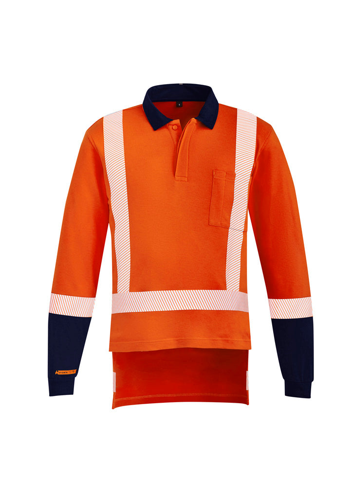 Syzmik Workwear Mens Orange Flame TTMC-W23 X Back Taped Polo
