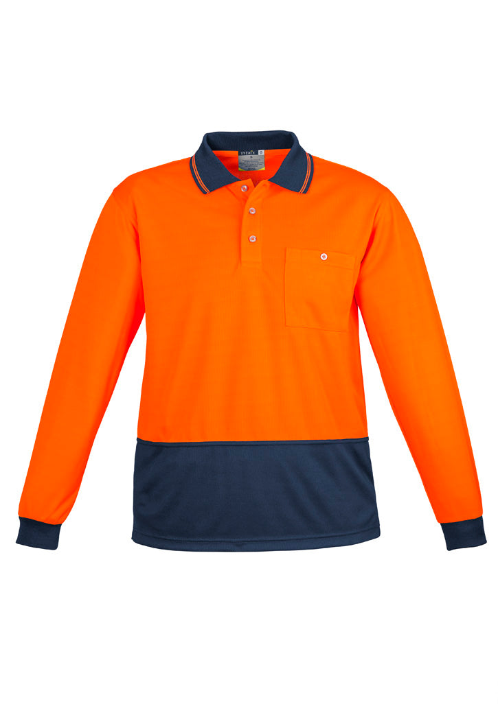 Syzmik Workwear Unisex Hi Vis Basic Long Sleeve Polo O/N
