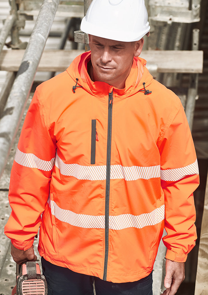Syzmik Workwear orange Unisex Super Light Segmented Tape Packable Rain Jacket