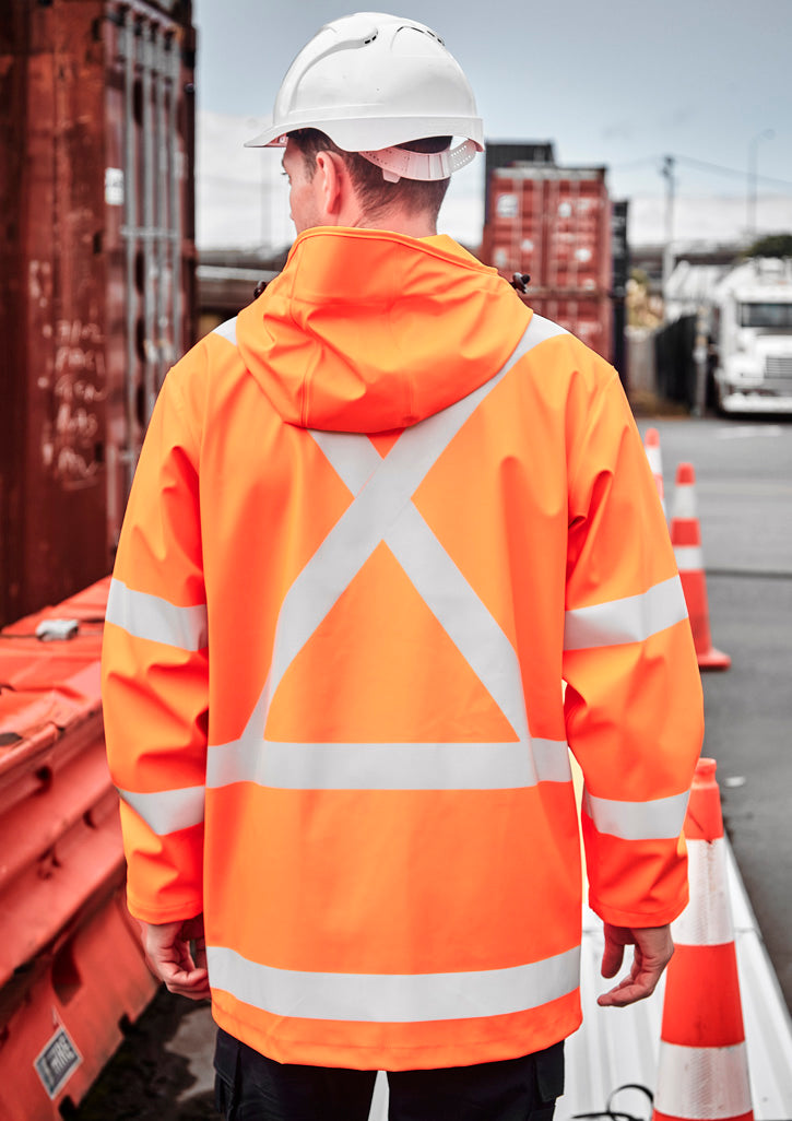 Syzmik Mens TTMC-W23 Hi Vis X Back Heavy Duty Waterproof Jacket ZJ620