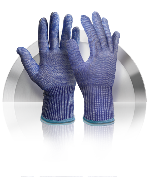 Blade Core Steel Cut 5/F Blue Food Glove | White & Blue BLC5FP