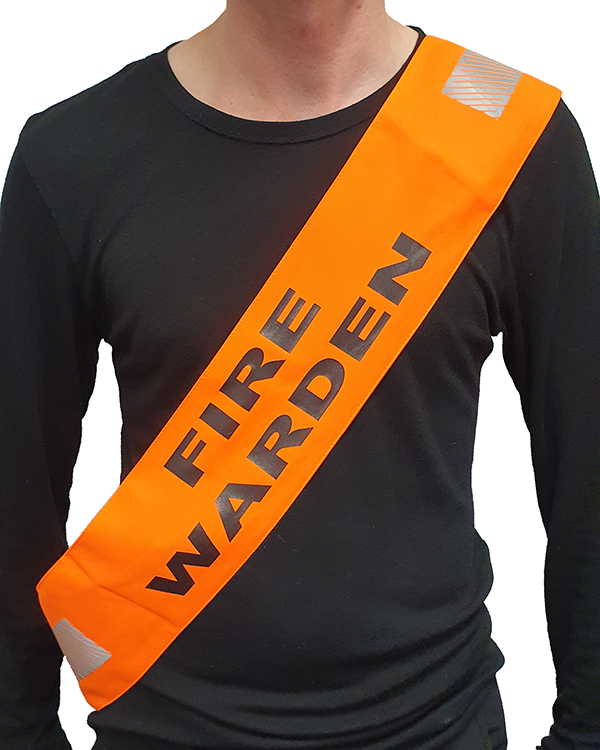 Hi-Vis Fire Warden Sash with Velcro | PCA1040