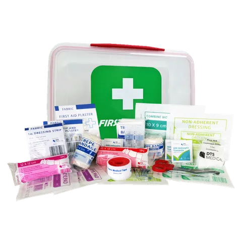 First Aid Kit Work Place 1-5 Person in plastic lunch box style