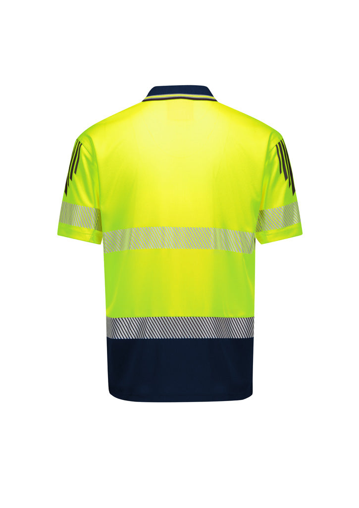 Syzmik | Mens Hi Vis Flux Segmented Tape Short Sleeve Polo | ZH555