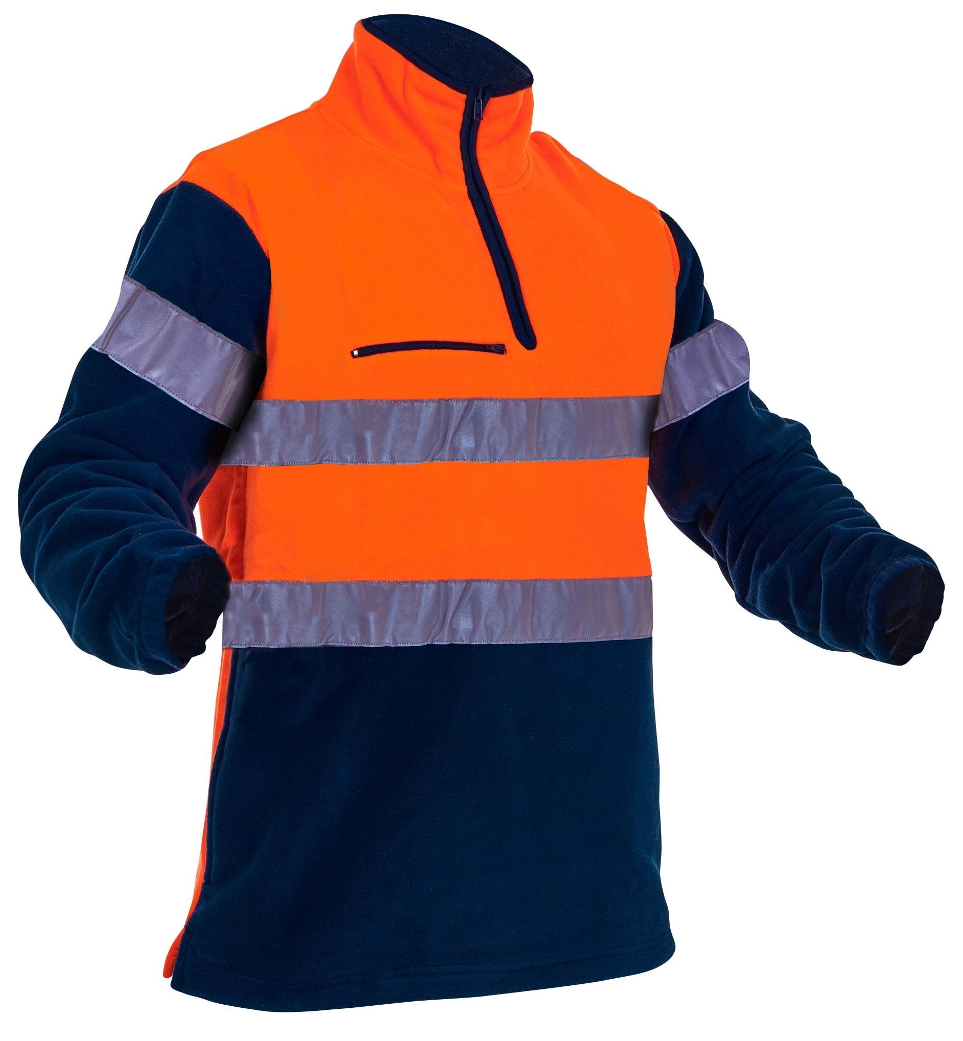 Hi-Vis D/N Hoop Tape Polar Fleece 1/2 Zip Tunic | PCF1013