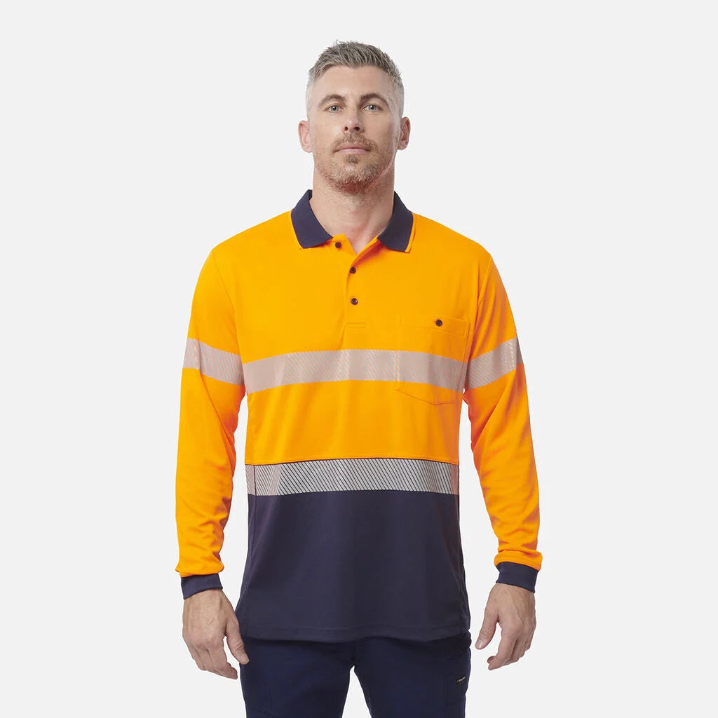 King Gee | Workcool Hi Vis Reflective Long Sleeve Polo  K54225