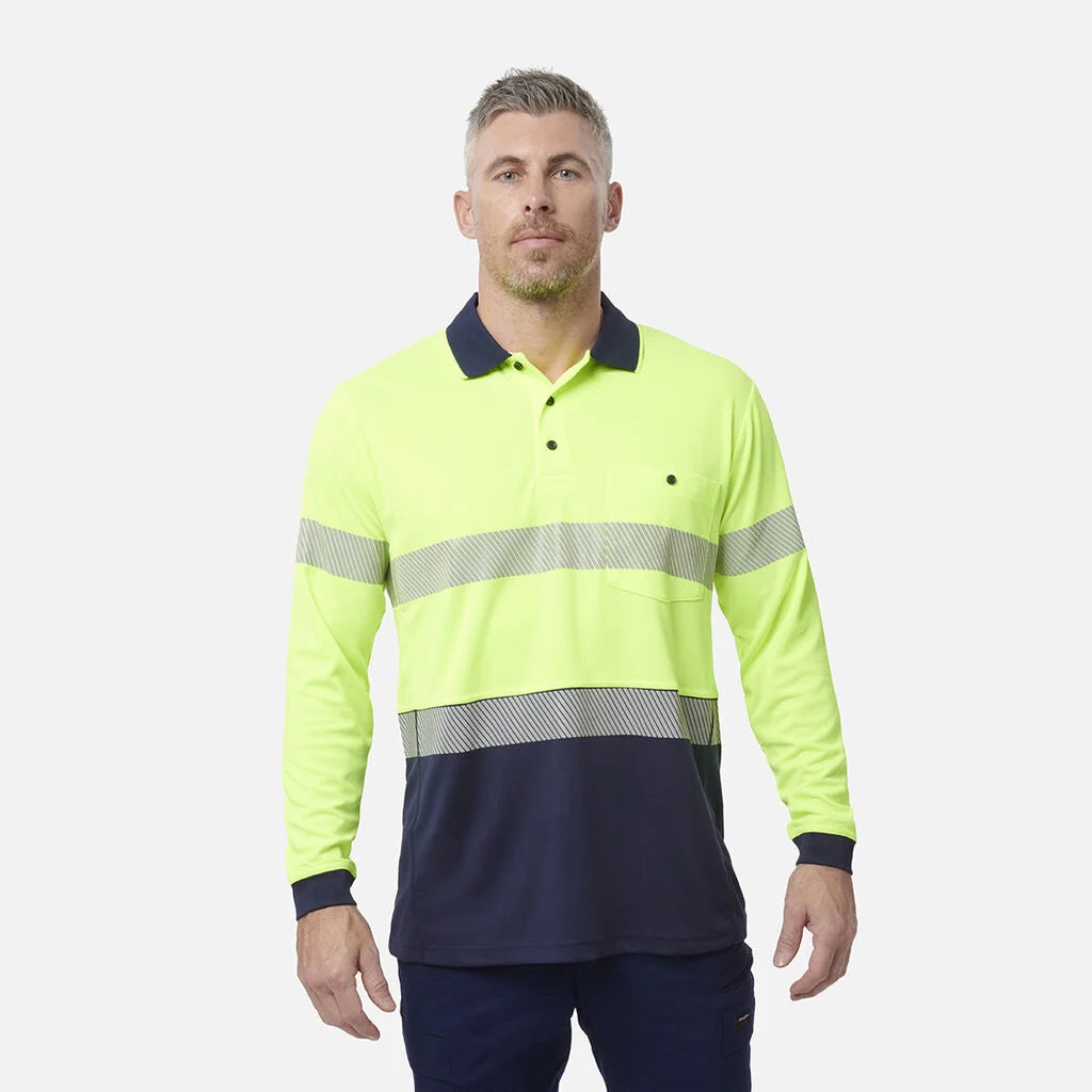 King Gee | Workcool Hi Vis Reflective Long Sleeve Polo  K54225