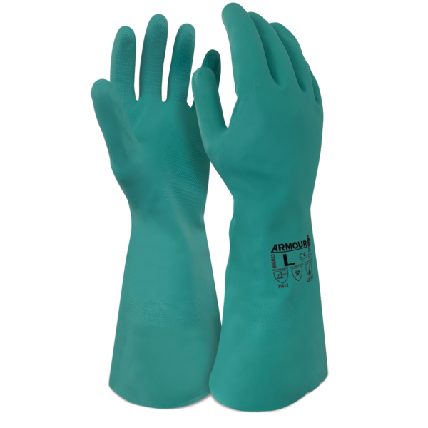 Armour Green Nitrile Interface Glove - 33cm NIGR33 | Pack of 12